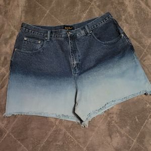 2-Toned Jean Shorts - Size 18